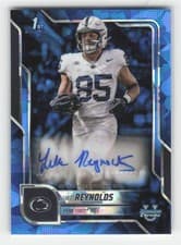 Luke Reynolds 2025 Bowman University Chrome Sapphire Chrome Prospect Autographs card