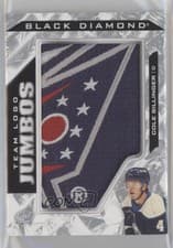 2024-25 Upper Deck Black Diamond Team Logo Jumbo Patch Puzzle - Blue Jackets Cole Sillinger #TL-CS card