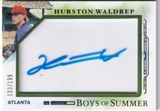 2025 Panini Boys of Summer Jumbo Acetate Signatures Hurston Waldrep #32 card