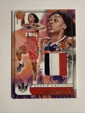 2024-25 Panini Court Kings Rookie Swatches Bub Carrington #RJS-BCG card