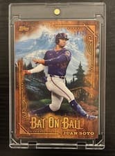 2025 Topps X Bob Ross: The Joy of Baseball Bat on Ball Juan Soto #BOB-2 card