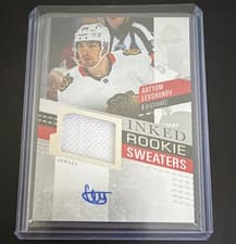 Artyom Levshunov 2025-26 SP Game Used Inked Rookie Sweaters card