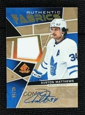 Auston Matthews 2021 SP Game Used Authentic Fabrics card