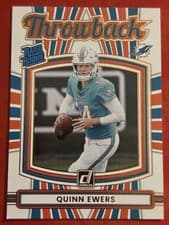 Quinn Ewers 2025 Donruss Rated Rookie Throwback card