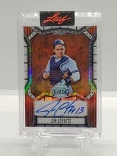 2025 Leaf Bronx Legacy Base Autographs Jim Leyritz #BA-JL1 card