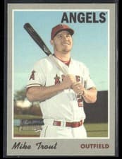 2019 Topps Heritage 1970 Cloth Stickers Mike Trout #26