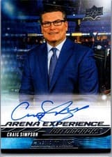 2024-25 Upper Deck Credentials Arena Experience Autographs Craig Simpson #AE-CS card
