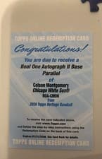2026 Topps Heritage Real One Autographs Colson Montgomery #ROA-CMON card
