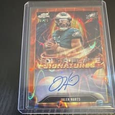 2025 Topps Cosmic Chrome Solar Flares Signatures Jalen Hurts #SFS-JHU card