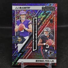 2024 Panini Contenders Power Players J.J. McCarthy / Michael Penix Jr. #21 card