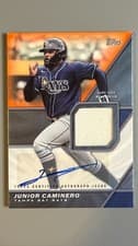2026 Topps Major League Material Autographs Junior Caminero #MLM2-JC card