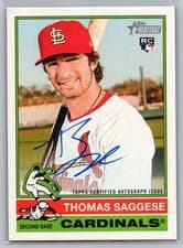 2025 Topps Heritage Real One Autographs Thomas Saggese #ROA-TS card