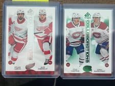 Clayton Keller / Logan Cooley 2023 SP Authentic Collaborations card