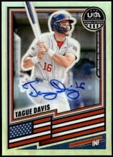 2026 Panini Stars & Stripes Prizm Signatures Prizms Tague Davis #165 card