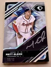 2025 Topps Diamond Icons Black PolychromatINK Autographs Matt Olson #BPA-MO card