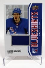 2025-26 Upper Deck New York Rangers Centennial Blueshirts Materials Brett Howden #BSM-BH card