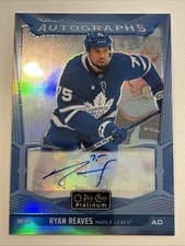Ryan Reaves 2024-25 O-Pee-Chee Platinum Blue Rainbow Autographs card