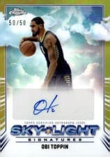 2024-25 Topps Chrome Sky-Light Signatures Obi Toppin #SLS-OT card