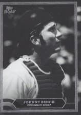 2025 Topps Black & White Prized Portraits Johnny Bench #PP10 card