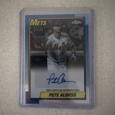 2025 Topps Chrome Update 1990 Topps Chrome Autographs Pete Alonso #90CUA-PA card