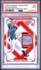 2025 Panini National Treasures Treasured Threads Dylan Crews #20 card