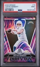 2025 Panini Mosaic Visionary Justin Herbert #14 card