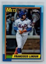 2025 Topps Chrome 1990 Topps Baseball Francisco Lindor #90CB-10 card