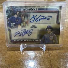 2025 Topps Chrome Update Dual Autographs Pete Crow-Armstrong / Kyle Tucker #DA-TC card