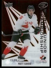 2024-25 Upper Deck Ice World Junior Championship Matt Savoie #WJC-16 card