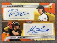 2025 Bowman's Best Dual Autographs Bubba Chandler / Konnor Griffin #DA-CG card