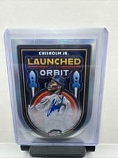 2025 Topps Cosmic Chrome Launched Into Orbit Autographs Jazz Chisholm Jr. #LIOA-JC card