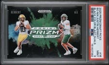 Bo Nix/Justin Herbert 2025 Panini Prizm Draft Picks Black Color Blast Duals card