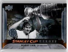 Bobby Orr 2025 Upper Deck Black Diamond Exquisite Collection Stanley Cup Heroes card