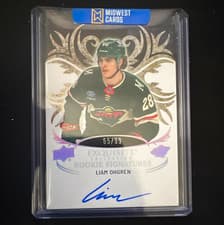 2024-25 Upper Deck Ice Exquisite Collection Rookies Signatures Liam Ohgren #ERS-LO card