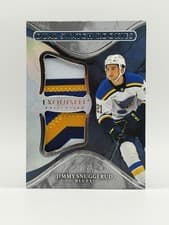 2025-26 Upper Deck Black Diamond Exquisite Dual Swatch Rookies Jimmy Snuggerud #EDS-JS card