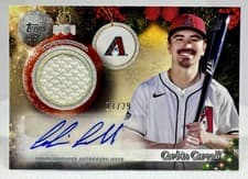 2025 Topps Holiday Autographed Relics Corbin Carroll #PAR-CC card