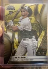 2025 Topps Chrome Black Base Set Drew Romo #37 card