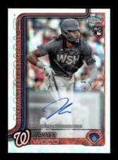 2025 Topps Chrome Logofractor Edition Rookie Autographs James Wood #RA-JWO card