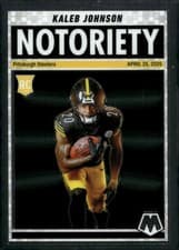 2025 Panini Mosaic Notoriety Kaleb Johnson #22 card
