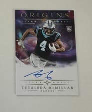 Tetairoa McMillan 2025 Panini Origins Rookie Autographs card