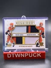 2024-25 Upper Deck Premier Premier Mega Jersey Duos Trevor Zegras/Mason McTavish #PM2-ZM card