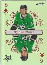2025-26 O-Pee-Chee Playing Cards Roope Hintz #6-DIAMONDS card