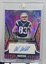 2025 Panini Prizm Black Prizmatrix Signatures Wes Welker #6 card