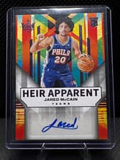 Jared McCain 2024-25 Panini Court Kings Heir Apparent Autographs card