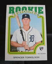 Spencer Torkelson 2022 Topps Heritage Rookie Performers card