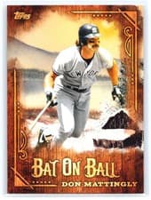Don Mattingly 2025 Topps X Bob Ross: The Joy of Baseball Bat on Ball card