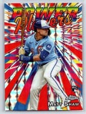 2025 Topps Chrome Update Power Players Matt Shaw #PP-26 card