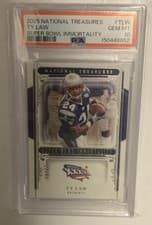 2025 Panini National Treasures Super Bowl Immortality Ty Law #14 card