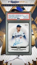 2025 Topps Chrome Black Ivory Autographs Yoshinobu Yamamoto #IVA-YY card