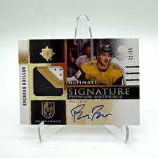 Brendan Brisson 2024-25 Upper Deck Ultimate Collection Rookie Signature Premium Materials card